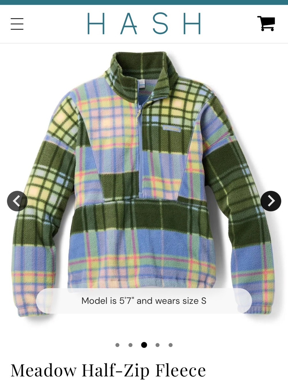 Plaid fleece pullover
